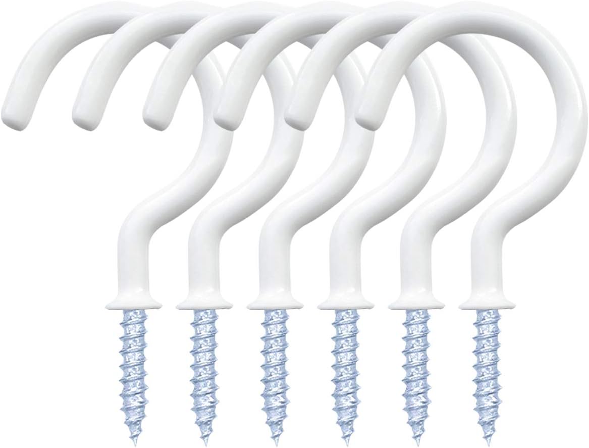 yuntop 12 Pack Vinyl Coated Ceiling Hooks,Screw-in Mug Hooks