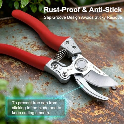 Kynup Pruning Shears, Heavy Duty Garden Shears with SK5 Japanese Steel