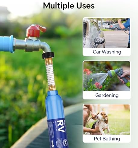 Stokk RV Water Filter with Flexible Hose Protector 2 Pack, NSF Certified