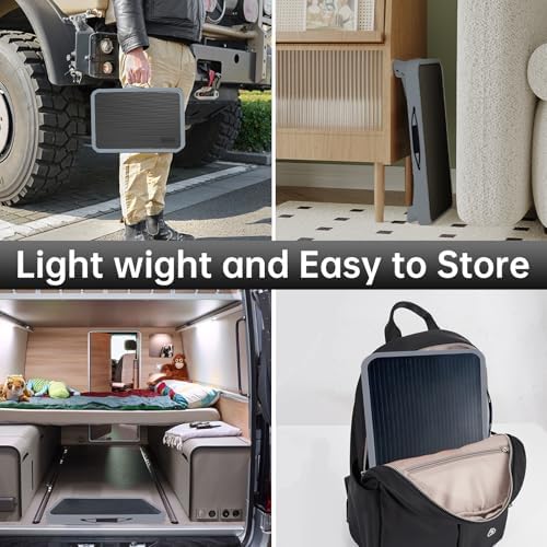 RV Step Stool Foldable 1-Step Ladder Sturdy Metal Stable Step Stool with a Non-Slip Platform Supports up to 500 lb with Non-Slip Rubber Feet, Easy to Carry