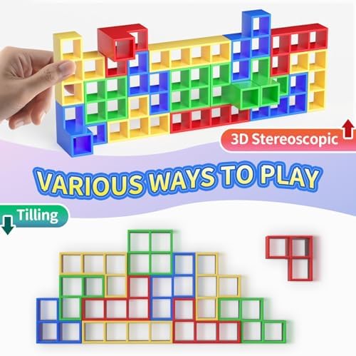 Ziogogco 48Pcs Balance Stacking Blocks Game, Gift for Kids Ages 3-14