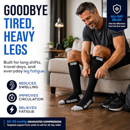 SB SOX Compression Socks for Men & Women (20-30mmHg)