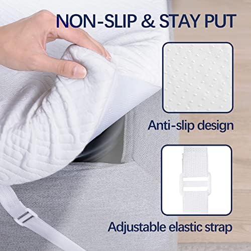 VALUXE 3 Inch Gel Memory Foam Mattress Topper Twin XL Size High Density Cooling Pad Pressure Relief Bed Topper (with Removable & Washable Bamboo Cover)