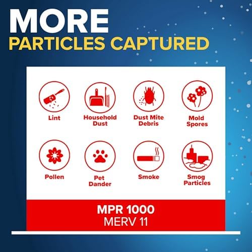 Filtrete 20x25x4 Air Filter MERV 11, MPR 1000 Micro Allergen Defense, 4-Pack