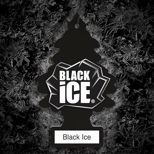 LITTLE TREES Car Air Freshener | Hanging Tree Provides Long Lasting Scent for Auto and Home | Black Ice, 24 Air Fresheners