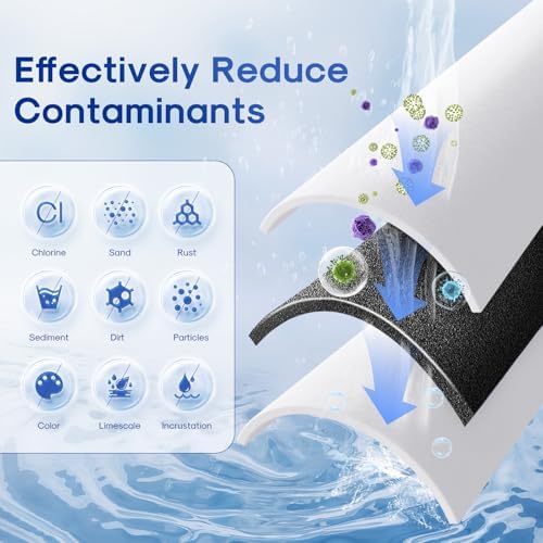 ICEPURE 5 Micron 10" x 4.5" Whole House Sediment and Carbon Filter 2 Pack
