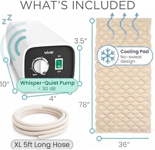 Vive Alternating Air Pressure Mattress Pad - The Original Bed Sore Solution