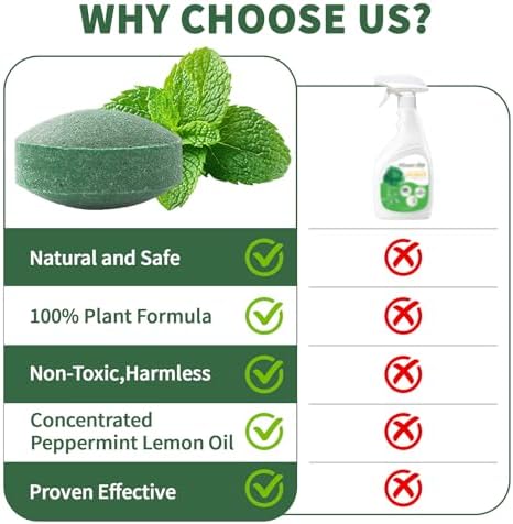 Mouse Rodent Repellent, 24 Pack Peppermint Oil to Repel Mice and Rats– Works for Mice Repellent, Squirrels, Indoor/Outdoor Use, Safe for Homes & Pets
