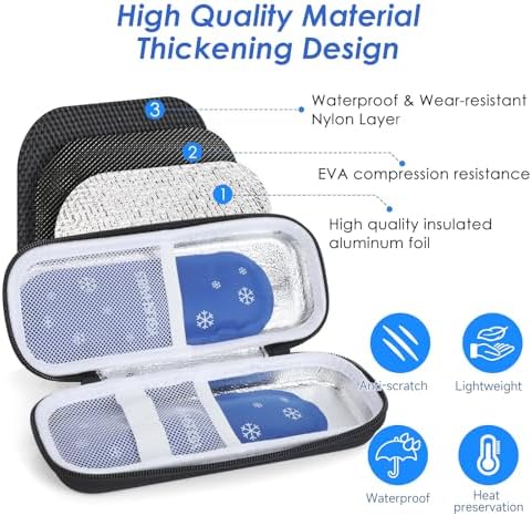 YOUSHARES GLP-1 Cooler Travel Case for 2 Zepbound, Mounjaro & Insulin Pens
