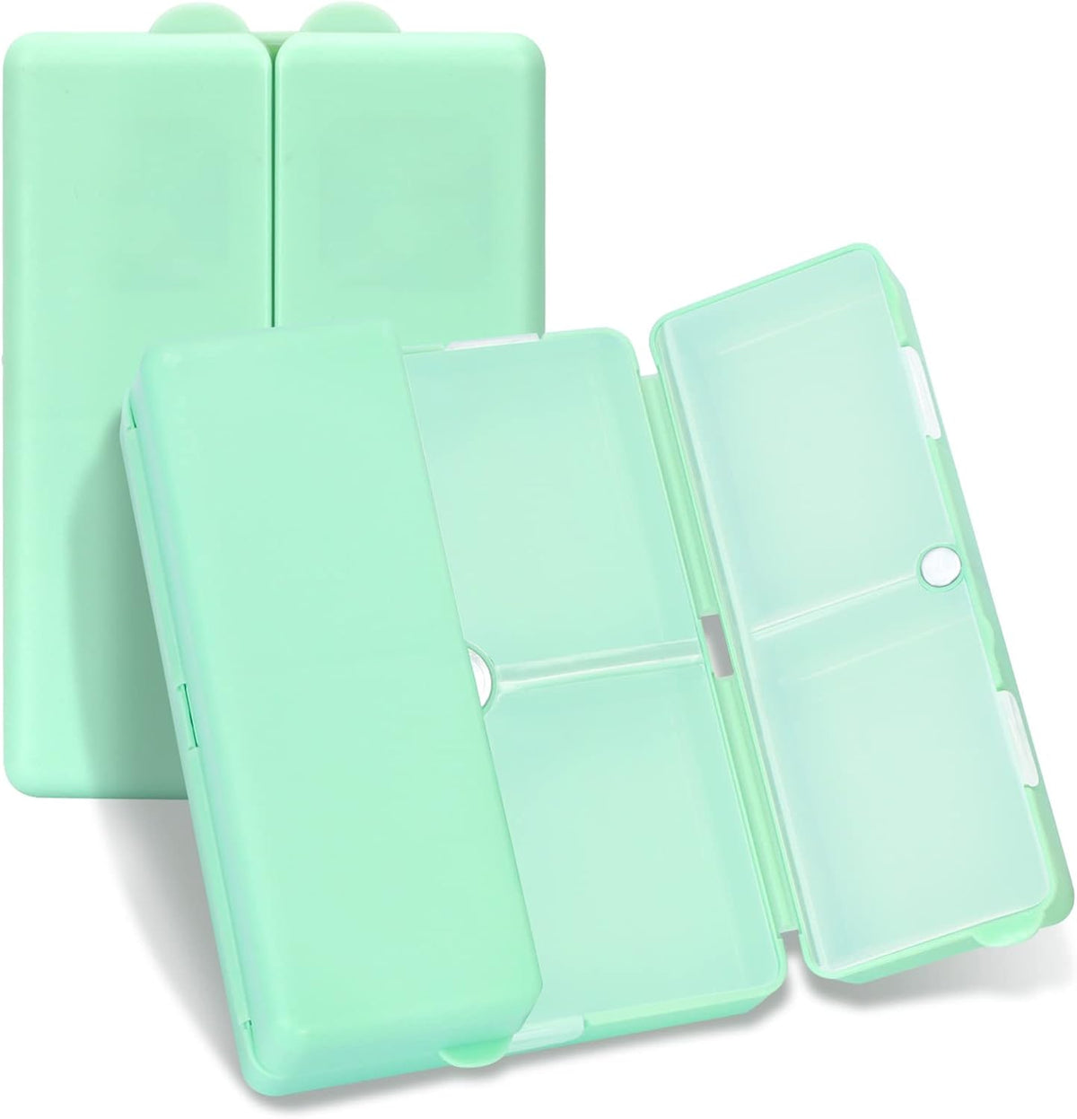 FYY Travel Pill Organizer, 7 Compartments Small Pill Box Medicine Case-Pink