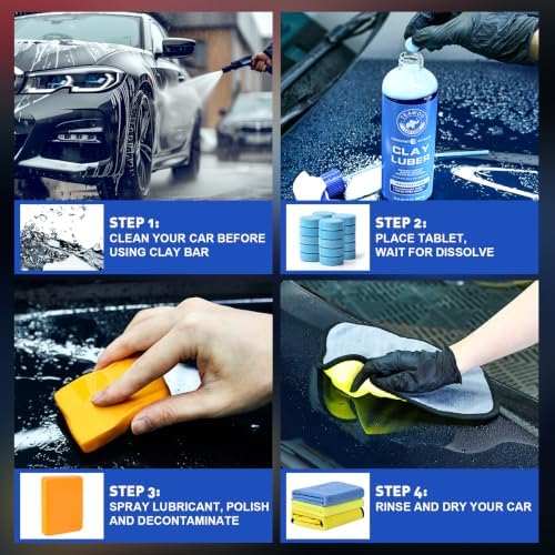 TEAWOO Clay Bar Kit, Car Detailing Kit for Car Detailing Cleaning