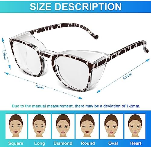 OXG 3 Pack Safety Glasses Goggles for Women, Anti Fog Clear Safety Glasses