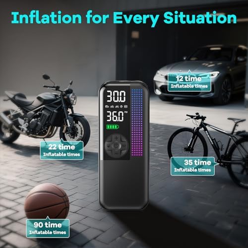 WEOLULI Tire Inflator Portable Air Compressor, 150 PSI Cordless Air Pump