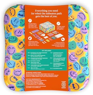 Welly First Aid Kit | FSA Eligible | Adhesive Flexible Fabric and Waterproof Bandages, Tape and Non-Stick Pads, Butterfly Strips, Triple Antibiotic and Hydrocortisone Ointments, Ibuprofen - 130 Count