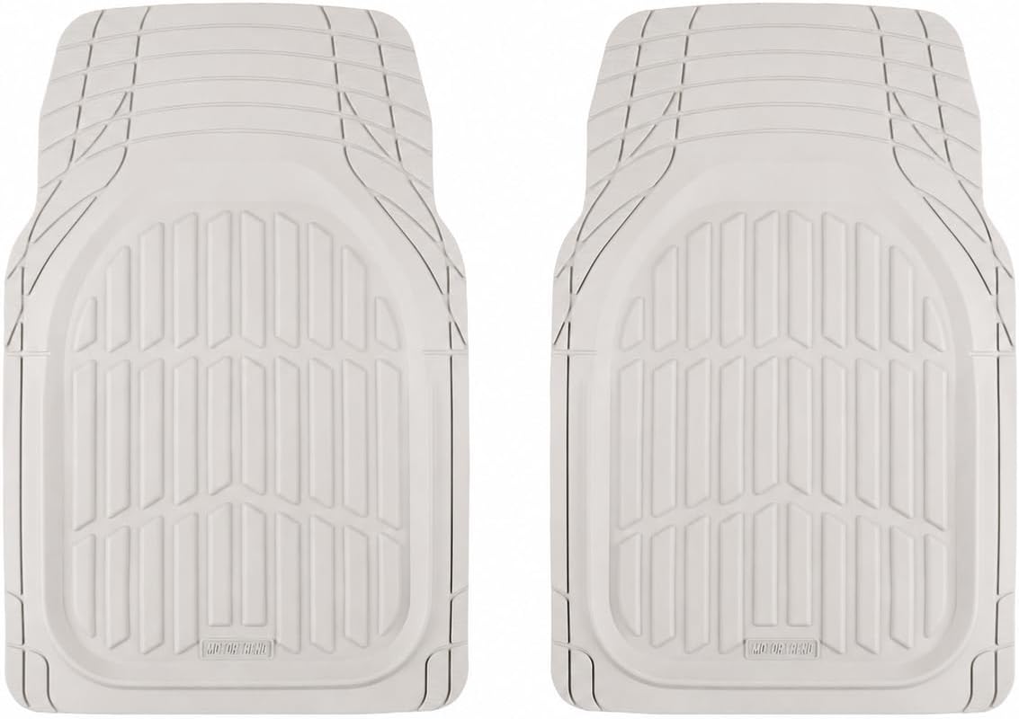 Motor Trend FlexTough Floor Mats for Cars, Black Deep Dish All-Weather Car Mats, Waterproof Trim-to Fit Automotive Floor Mats for Cars Trucks SUV, Universal Floor Liner Car Accessories