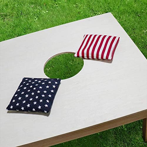 Nattork Cornhole Bags Set of 8 - Premium Corn Hole Bean Bags for Tossing - All Weather Resistant 8 Duck Cloth Double Stiched Corn Hole Bags and Tote Bags - Regulation Size