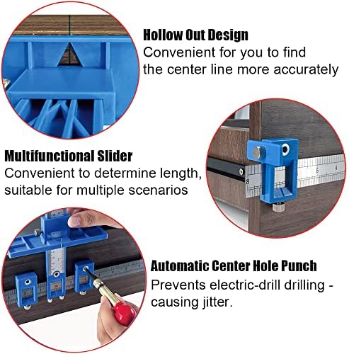 King&Charles Cabinet Hardware Jig & Automatic Center Punch Set.