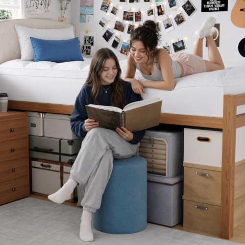 ELEMUSE Twin XL Mattress Topper for College Dorm, Thick Pillow Top Bed Pad