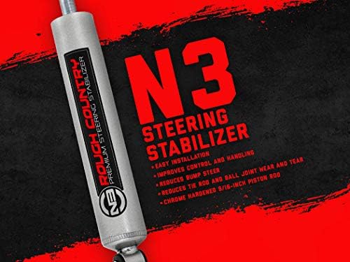 Rough Country N3 Steering Stabilizer for Jeep TJ, YJ, XJ, ZJ & GM - 8731730