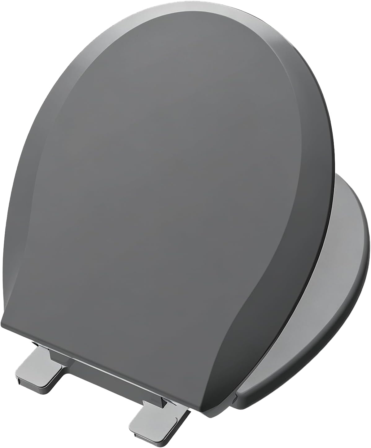 Aünsffer Toilet Seat Round Soft Close16.5'', Toilet Lid Slow Close Quiet No Slam, Easy Installation & Release，Safe PP Material Easy Clean, Comfortable Ergonomic Design, 2 Years Support, White Plastic