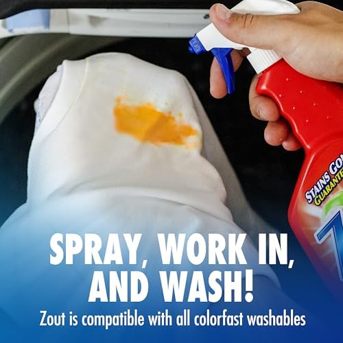 Zout Laundry Stain Remover Spray, Blood, Grass & Oil Stains, 22 oz, 2-Pack