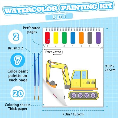 SOCOLER Paint with Water Coloring Books for Kids & Toddlers Boy-Traffic