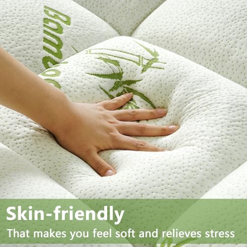 PATSBA Premium Viscose Made from Bamboo Twin XL Size Mattress Topper,1200 GSM Quilted Fitted Extra Thick Mattress Pad,Pillow Top Mattress Cover with Deep Pocket Up to 21 Inches（39 * 80inch）