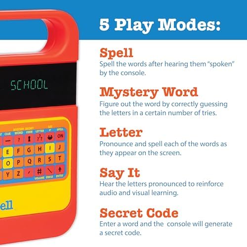 Speak & Spell Educational Learning Toy, Spelling Games, 80s Retro Handheld