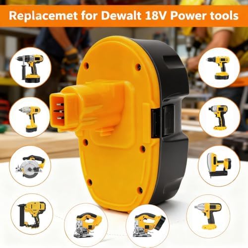 Upgraded 18V Replacement Battery for Dewalt 18V XRP Type Tools 2-Pack