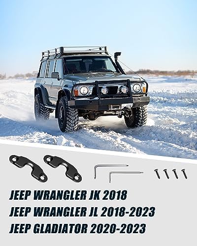 Upgraded Aluminum Alloy Sun Visor Repair Kit for Jeep, Veharvim Heavy Duty Sun Visor Clip Compatible with Jeep Wrangler JK 2018/ JL/Wrangler 2018-2023/ Gladiator 2020-2023