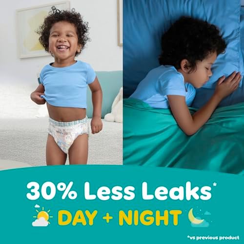 Pampers Easy Ups Girls & Boys Potty Training Pants, Size 5 (3T4T), 124 Count, Bluey Absorbent Training Underwear, Up to 100% Leakproof Day and Night, Hypoallergenic