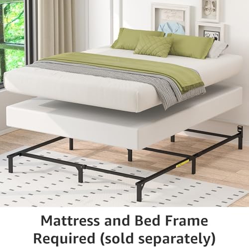Amazon Basics Smart Box Spring Bed Base, 5-Inch Height Mattress Foundation, Tool-Free Easy Assembly, Metal Support, Full, 74" x 53"