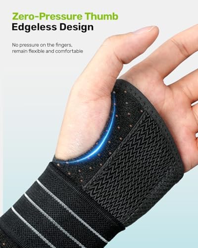 Rakiie Carpal Tunnel Wrist Brace Ergonomic Night Splint, Gray