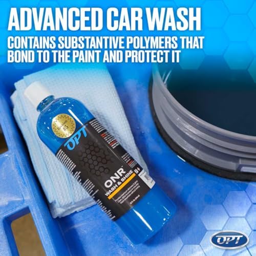 Optimum No Rinse Wash and Shine Version 5 - ONR Rinseless Car Wash Soap for Auto Detailing, Use On Paint, Ceramic Coatings, Glass, Interior (32 Oz)