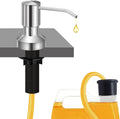 Sink Soap Dispenser for Kitchen Sink, Countertop Built in Sink Soap Dispenser with 47”Extension Tube kit, No Need to Fill The Little Bottle Again (Black)