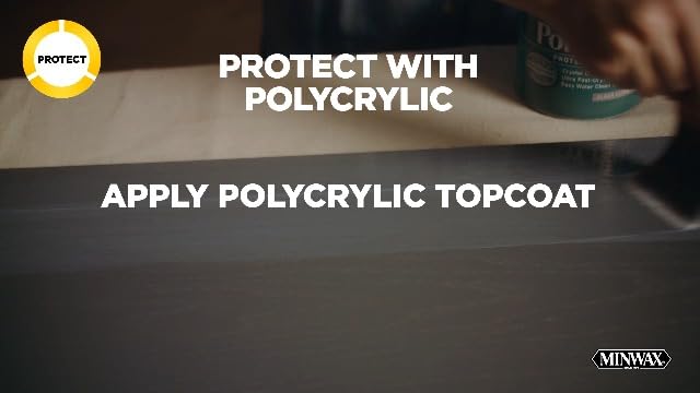 Minwax 1/2 pt 25555 Clear Polycrylic Water-Based Protective Finish Gloss