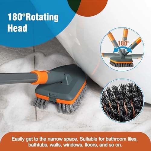CLEANHOME Floor Scrub Brush Tile Tub Scrubber Brush