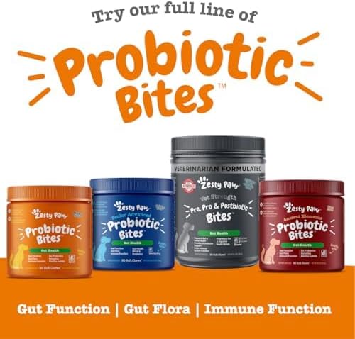 Zesty Paws Probiotics for Dogs - Gut Health for Dogs, Pumpkin, 90 Ct