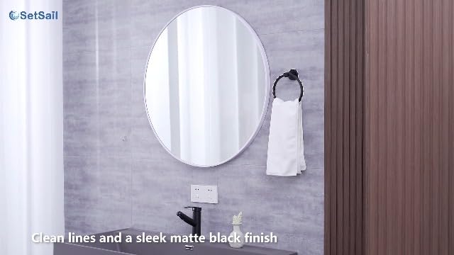 SetSail Towel Holder for Bathroom Wall Matte Black Towel Ring
