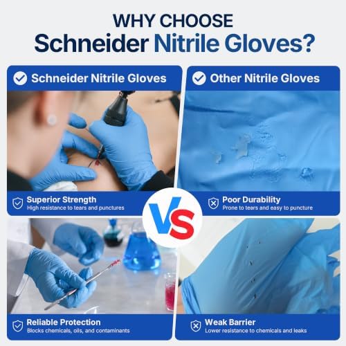 Schneider Medical Exam Glove, Gloves Disposable Latex Free, Powder Free