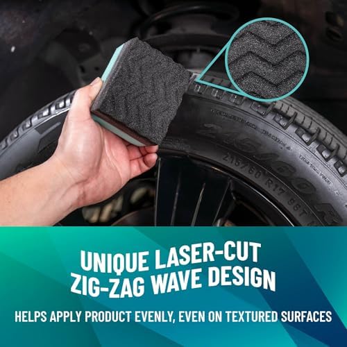 Chemical Guys, Wonder Wave Durafoam Tire Shine Applicator Foam Pads, 2 Pack