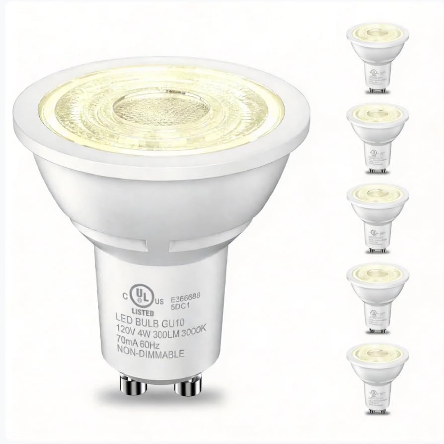 TJOY GU10 LED Bulbs, MR16 Track Light Bulbs, 4W 5000K Daylight, 6 Pack