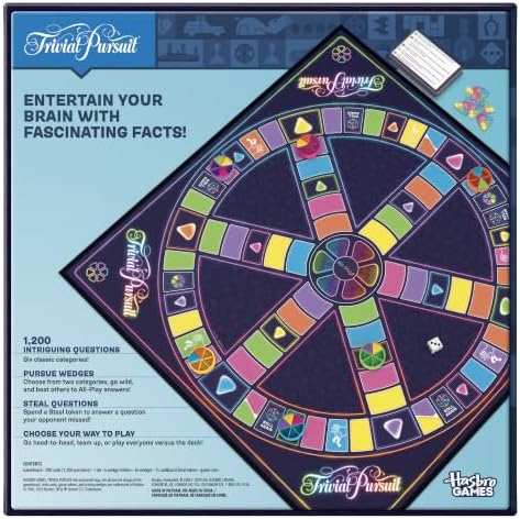 Trivial Pursuit Board Game (2026) | Updated Features, Co-Op and Team Options | Fun Trivia Party Games | 1 to 6 or More Players | 45 Mins. | Ages 13+