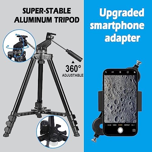 Celticbird Telescope for Adults High Powered, 80mm Aperture 600mm AZ Mount Refractor Telescope for Kids Beginners - Portable Telescopes for Adults Astronomy with Backpack, Phone Adapter, Moon Filter