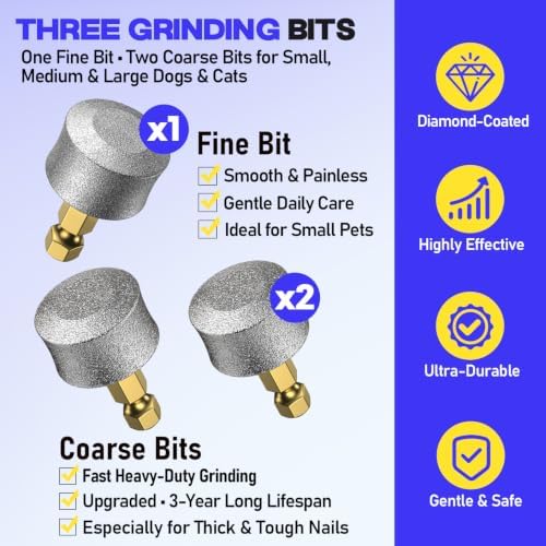 Whisper-Quiet Dog Nail Grinder 50%More Power for Sensitive Dogs,Cat