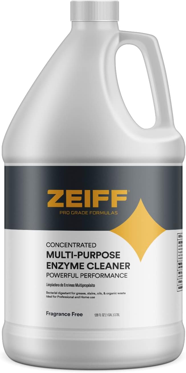 Zeiff Pro-Grade Multi-Purpose Probiotic Enzyme Cleaner - Pet Stain and Odor Remover, Drain Cleaner - Powerful Cleaning & Odor Eliminating Formula For Professional & Home Surfaces - 32 Ounce