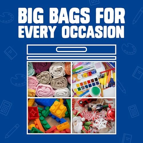 Ziploc Big Bags 3 Gallon Large, Reusable Large-Capacity Plastic Storage Bags, 10 count