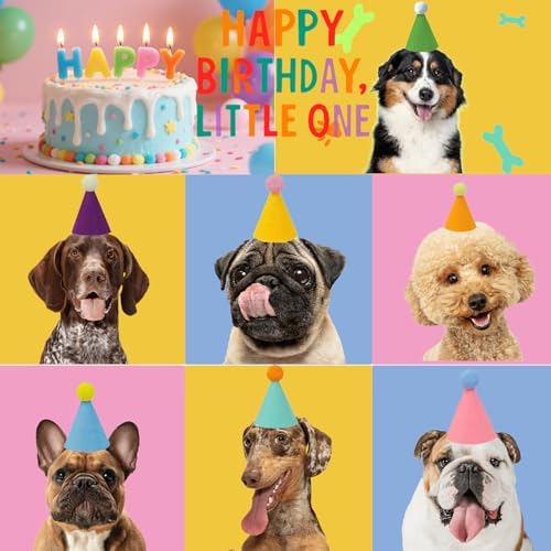 Mini Party Hats, Birthday Party Cone Hats Dolls Dog Cat Rabbit Puppies Assorted Animal Birthday