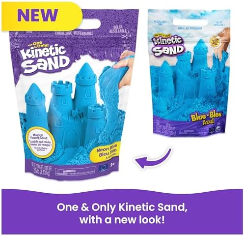 Kinetic Sand 2.5lb Blue Amazon Exclusive, Moldable Sensory Toys, Ages 3+