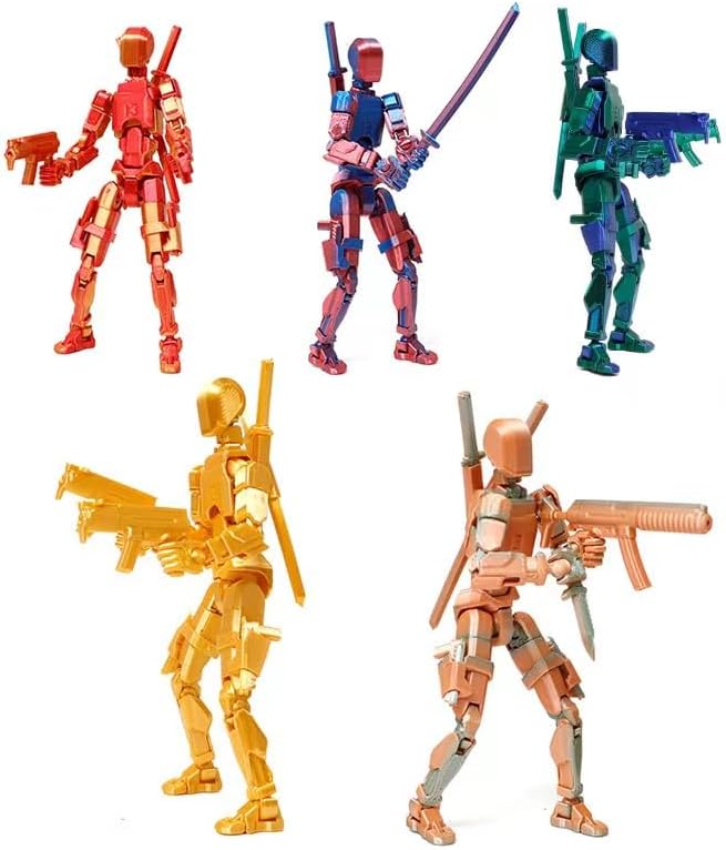 FoxVilla Titan 13 3D Printed Action Figure, Assembled Dummy 13 (Golden)